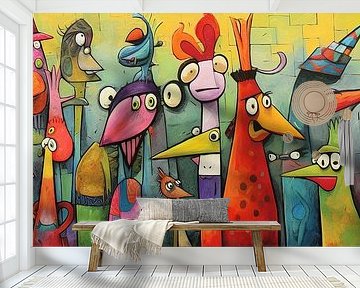 Pied Beak Parade Fiasco by ARTEO Paintings