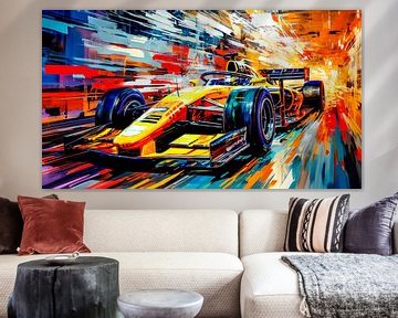 Sun flame in a frenzy of speed by Klaus Tesching - Art-AI