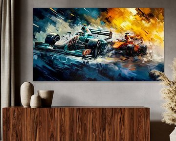 Hot duel in a cold storm by Klaus Tesching - Art-AI
