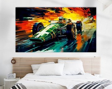 Classic glamour in a fire print by Klaus Tesching - Art-AI