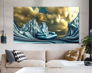 Surrealistische metalen bergen van Frank Heinz