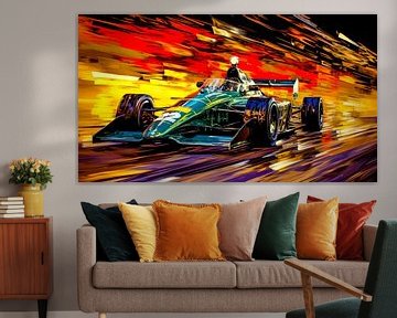 Glowing speed in a rush of light by Klaus Tesching - Art-AI
