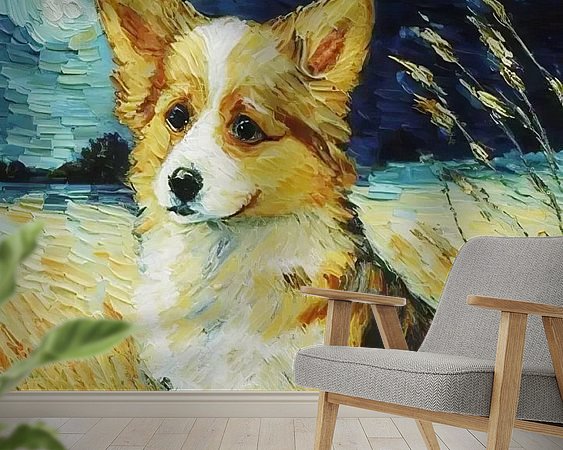 Voorbeeld van het werk in een kamer