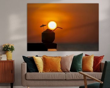 Coconut at sunset by Walter G. Allgöwer