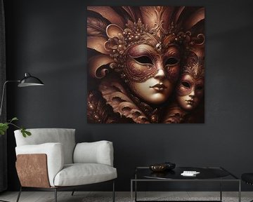 Venetian masks by Nicolette Vermeulen