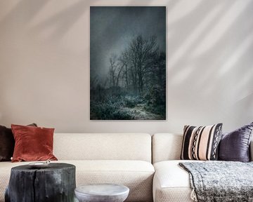 Maanverlichte open plek van Dan Courtice