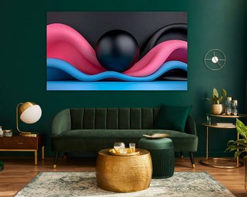 Harmonie van vormen en kleuren van Klaus Tesching - Art-AI