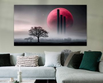 Pillars of the red moon
