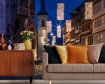 Erfurt Marktstraße zu Weihnachten von Mixed media vector arts