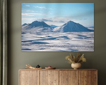Sneeuwlandschap in IJsland van Bart Gort
