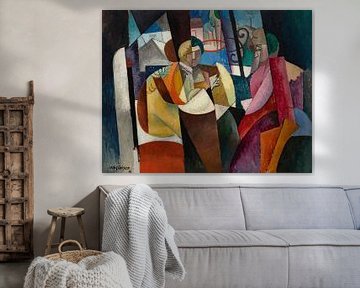 Albert Gleizes - Zittende vrouwen voor een raam (1914) van Peter Balan