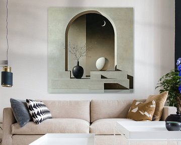 Calme floral au clair de lune sur Caprices d'Art