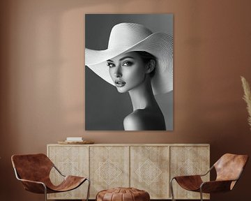 Elegante Dame einfarbig