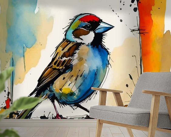 Voorbeeld van het werk in een kamer