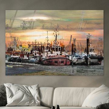 Tugboat in the sunset