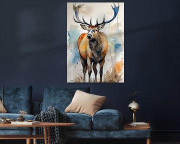 Eland aquarel van MIROKKU