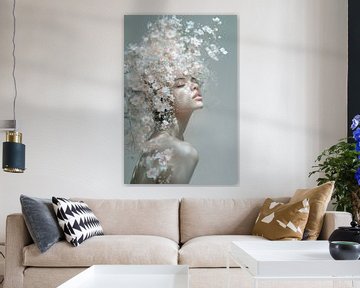 Feel The Sunlight | Stralende vrouw in de esthetiek van bloemen van Sander van der Torren