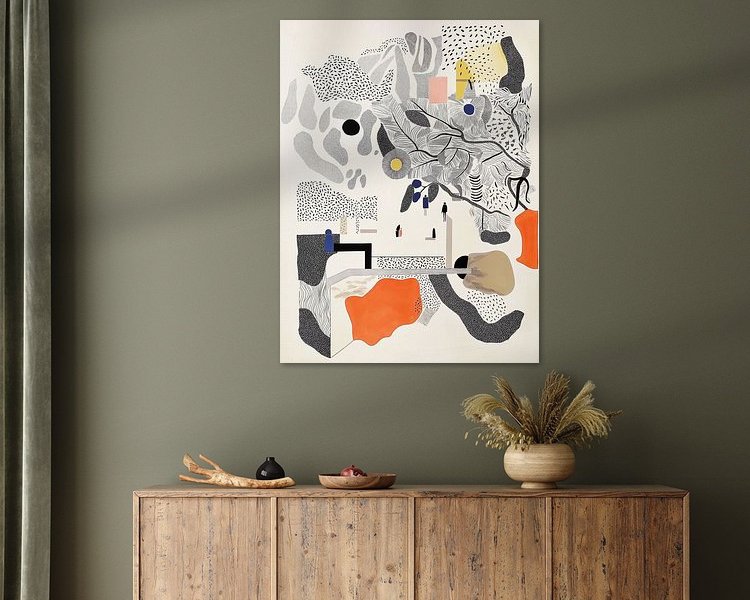 Voorbeeld van het werk in een kamer