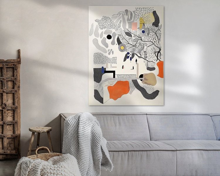 Voorbeeld van het werk in een kamer