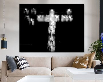Frankrijk Chartres kaarsjes in kruis van Albert Hartwig