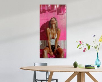 A Bold Vision of Elegance - Neon Pink Reflection
