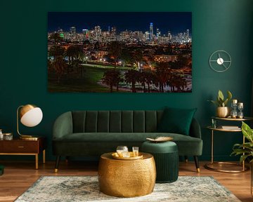 Mission Dolores Park at Night in San Francisco by Michel Swart