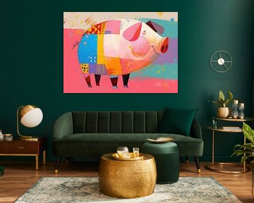 Pig Painting | Swine of Colors by ARTEO Paintings
