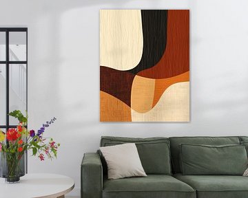 Abstract Geometric Shapes in Earth tones by Thea