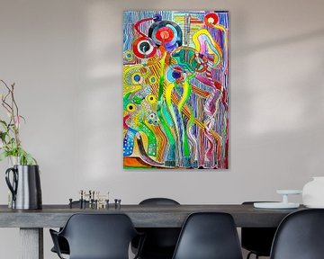 Abstractie Lijn Kleur van Udo von Gelden