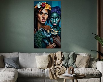 Koppel met fantasiedieren #1 van Liona Toussaint