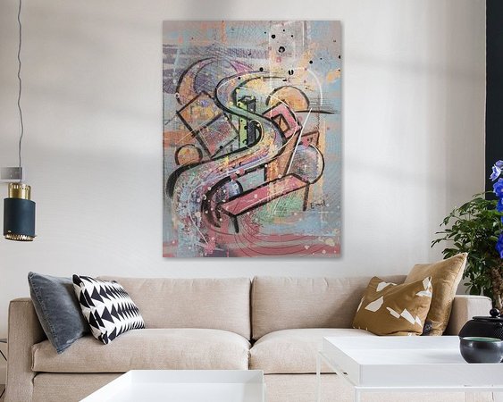 Voorbeeld van het werk in een kamer