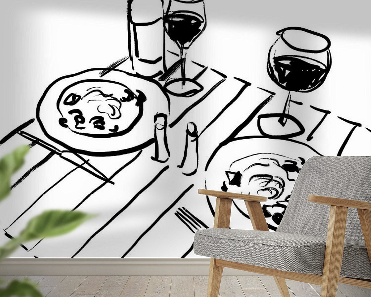 Voorbeeld van het werk in een kamer