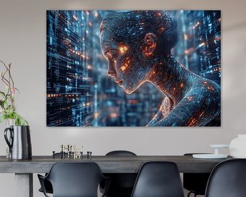 robot in digitale technologische omgeving van Egon Zitter