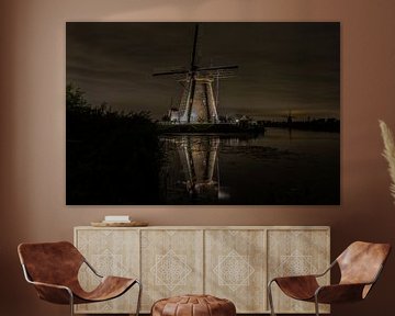 Kinderdijk by night 2 sur Arjan van Roon