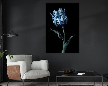 Delfts blauwe tulp / delftsblauw van Richards Fine Art
