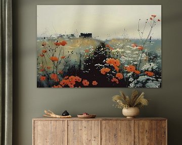 Zomerbloemen landschap van Ariadna de Raadt-Goldberg