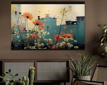 Summer flowers landscape
