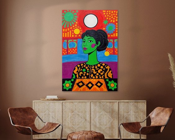 Voorbeeld van het werk in een kamer