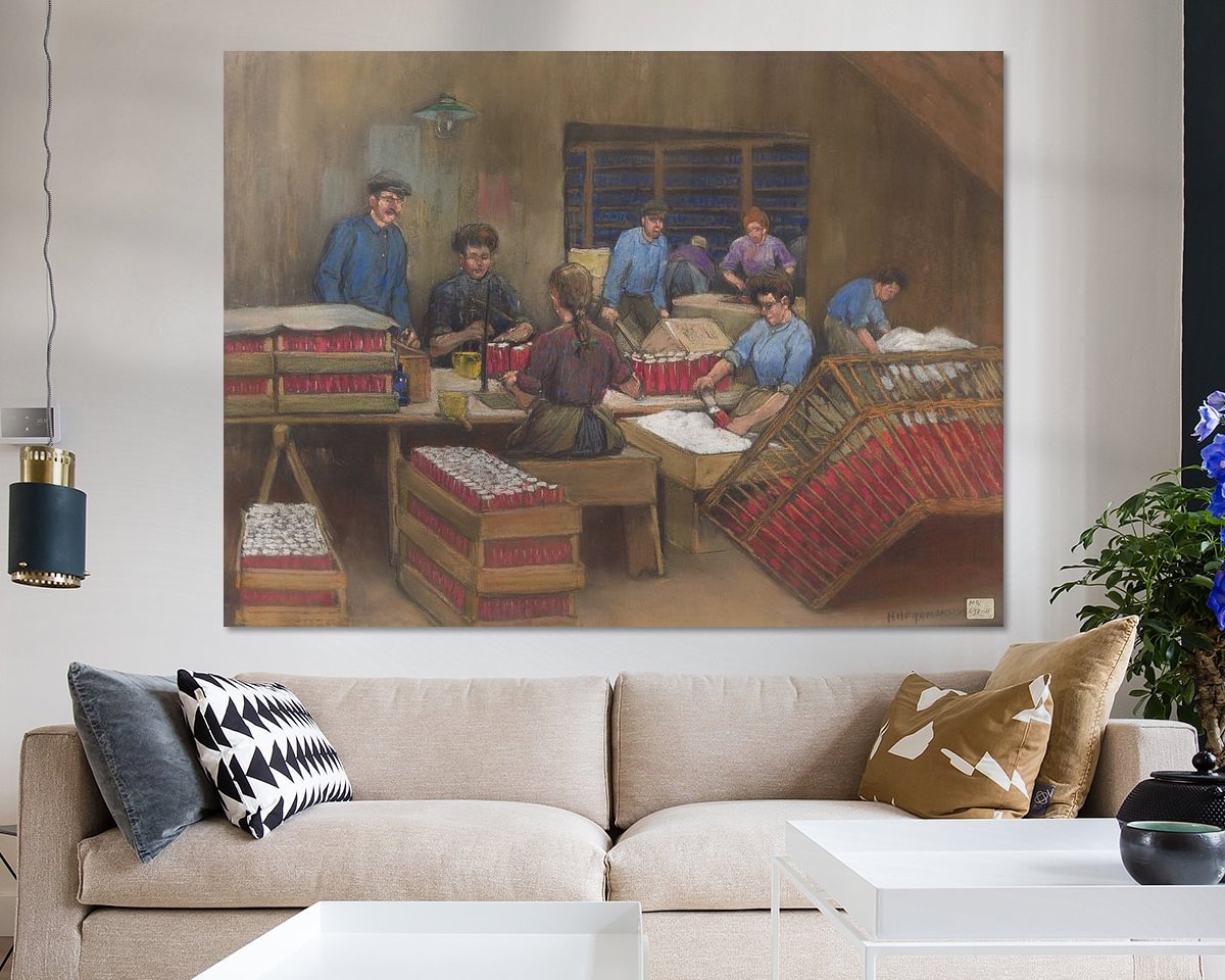 Voorbeeld van het werk in een kamer