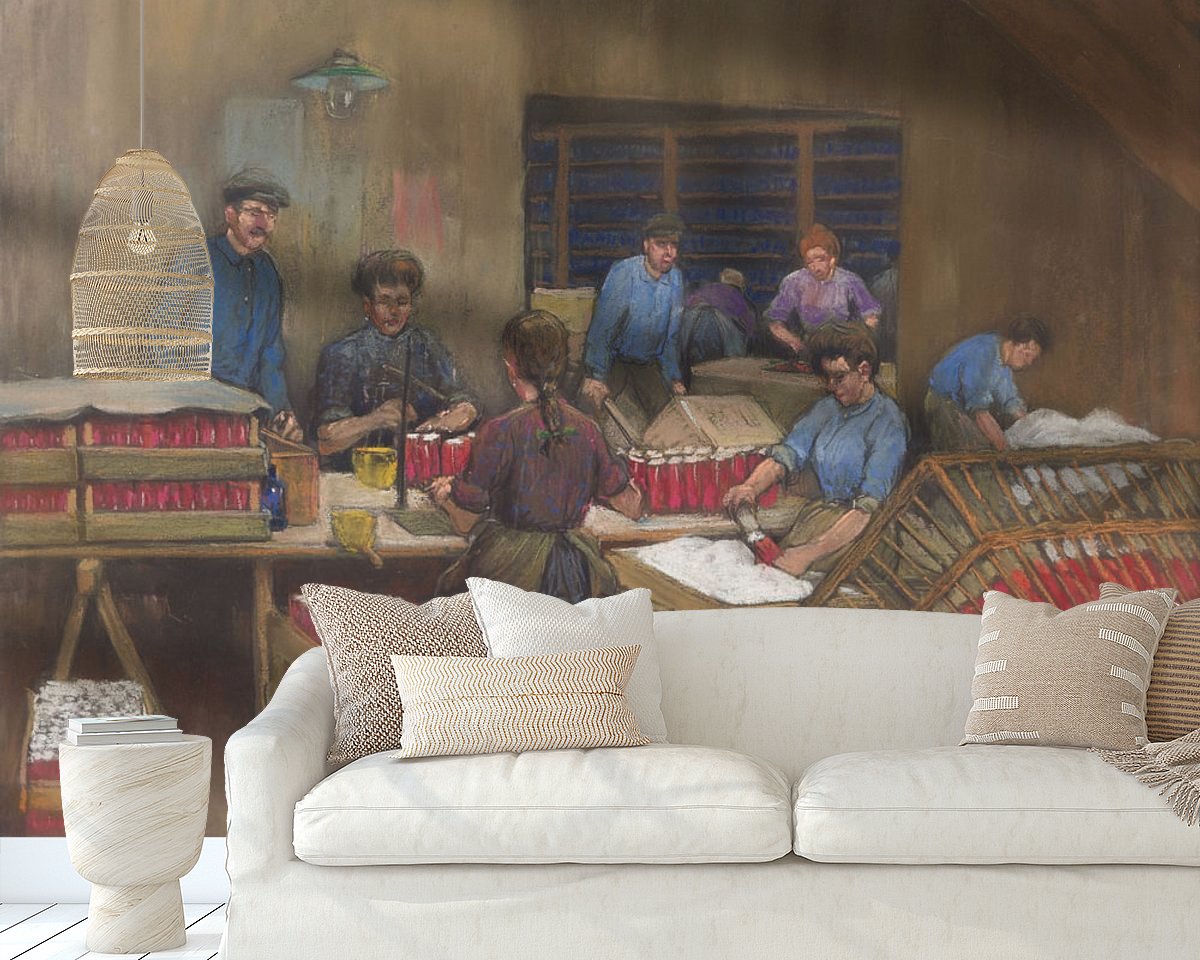 Voorbeeld van het werk in een kamer
