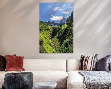 Landschap in het Rißtal bij de Eng Alm in Oostenrijk van Rico Ködder