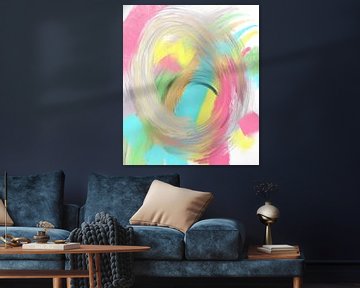 Sunshine in the heart - a cheerful and colourful dance of colours - good mood picture by Susanna Schorr