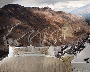 View of the Stelvio Pass | Landscape photography | Italy by Laura Dijkslag