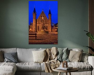evening shot of the Ridderzaal at the Binnenhof in The Hague by gaps photography