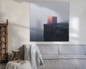 Cube Cliffside | minimal art by Nova Reynders