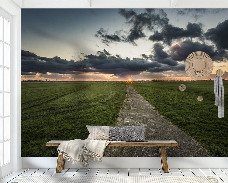 Voorbeeld van het werk in een kamer