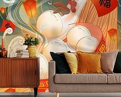 Voorbeeld van het werk in een kamer