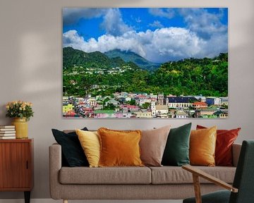 Uitzicht op de kust van Dominica en de jungle van Andreas Völkel
