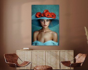 Frau mit Blumen Großstädterin