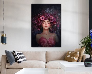 woman with flowers metropolitan style